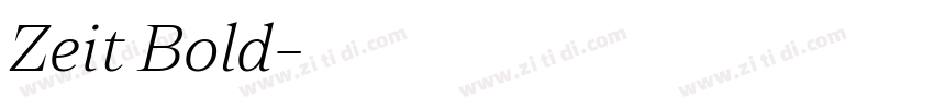 Zeit Bold字体转换
